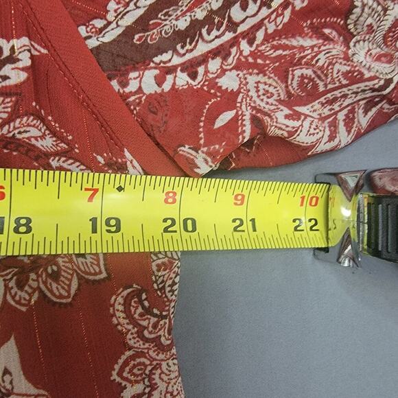 Blue Rain Dress XS Tiered Paisley Boho Chiffon Mini Flowy - Picture 6 of 8